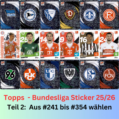 Adesivo topps bundesliga 26 - adesivo, 25/26