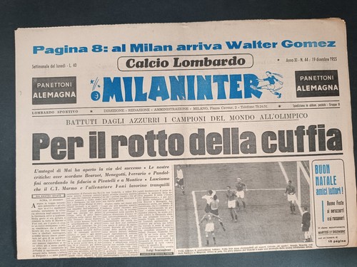 Giornale milaninter calcio - giornale,